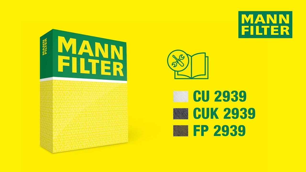 How to change a cabin air filter by MANN-FILTER | CU 2939 - CUK 2939 - FP 2939