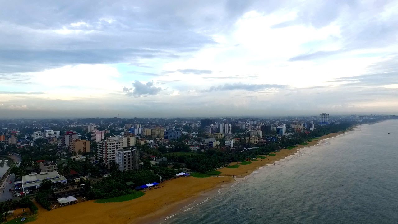 Experience the aerial vistas of Mount Lavinia Beach.