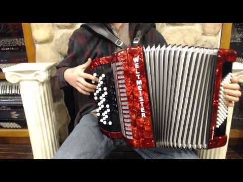 WELTROM603CRD - NEW Red Weltmeister Romance 603 Chromatic Button Accordion C LMM 60 72 $2999