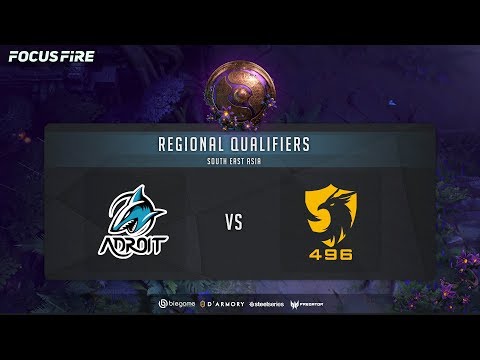 Adroit vs 496 Gaming (BO1) | The International 2019 SEA Regional Qualifiers