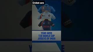 Year-wise  T20 world cup jerseys of India 🇮🇳 ll #shorts ll