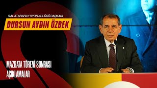 🔴 Galatasaray Spor Kulübü Başkanı Dursun Aydın Özbek'ten Mazbata Töreni sonrası açıklamalar