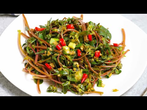 Purslane Salad Recipe (How to Cook Purslane)