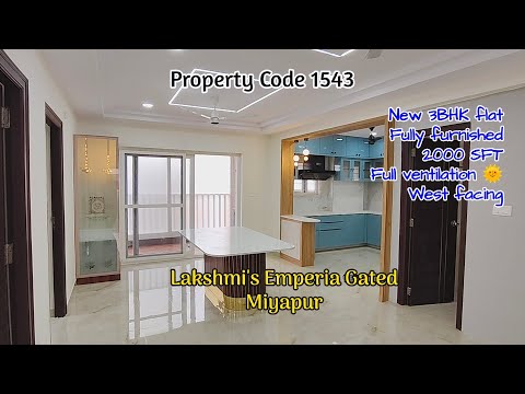 Code 1543 | New 2000 SFT 3BHK | Miyapur @ Lakshmi's Emperia Gated