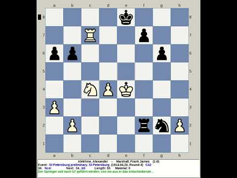 Alekhine, Alexander vs Marshall, Frank James | St Petersburg Playoff Chess 1914, Russia