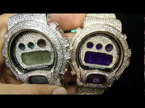 Casio Fully Iced out G-Shock DW6900 Lab Diamond Stainless Steel by Mr Chris ( $499.99 )