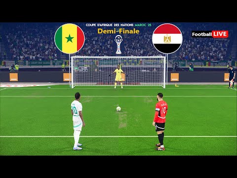 SÉNÉGAL vs ÉGYPTE - Penalty Shootout | DEMI FINALE Coupe d'Afrique des Nations 2025 | eFootball PES