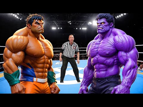 PURPLE HULK VS ORANGE HULK - EPIC BATTLE