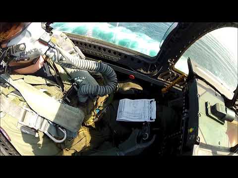 F/A-18 Super Hornet carrier landing cockpit controls