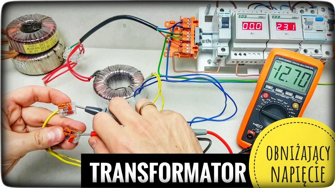 Jak działa transformator obniżający napięcie Zmiana napięcia z 230V~ na 12V~