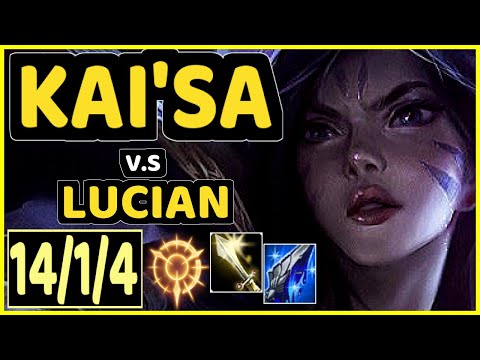 DEFT (KAI'SA) vs LUCIAN - QUADRAKILL 14/1/4 KDA BOTTOM ADC CHALLENGER GAMEPLAY - KR