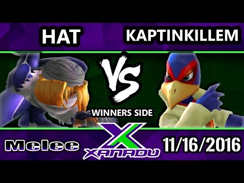 S@X 176 - Hat (Sheik, Captain Falcon) Vs. KaptinKillem (Falco) - SSBM Tournament - Smash Melee