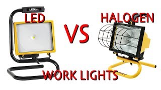 LED Work light Vs. Halogen Work light (shop light comparison