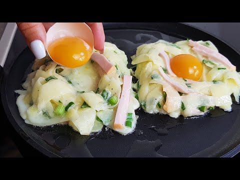 , title : 'Pfannkuchen mit Kartoffeln und Eiern. Interessantes und einfaches Frühstück.'