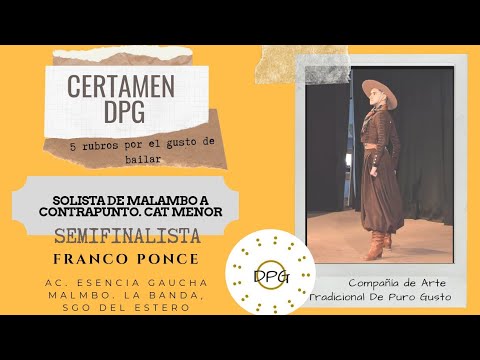 Contrapunto Menor Nº18 Franco Ponce AC. Esencia Gaucha Malambo- La Banda- Santiago del Estero