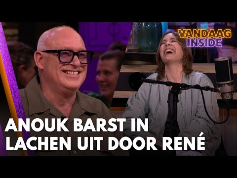Anouk barst in lachen uit na opmerking van René: 'What the hell!'