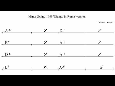 Minor Swing 1949 ('Django in Rome') version (Am) - (Gypsy Jazz) Backing Track