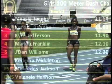 Girls 100m Prelim Heat 1 - New Balance Outdoor Nationals 2011