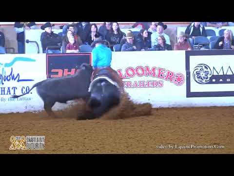 SDP Hy Rey Bound ridden by Clay Volmer 2018 Snaffle Bit Futurity Cow   IO LO
