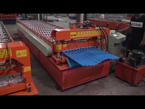 Color steel corrugated profile roll forming machine