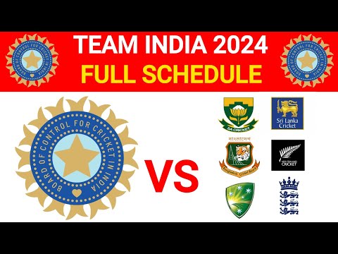 BCCI Announce Team India 2024 full schedule|| Date,time, venue 🔥🔥🏏