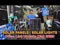 SOLAR PANELS Or SOLAR LIGHTS Price List Update May 2025
