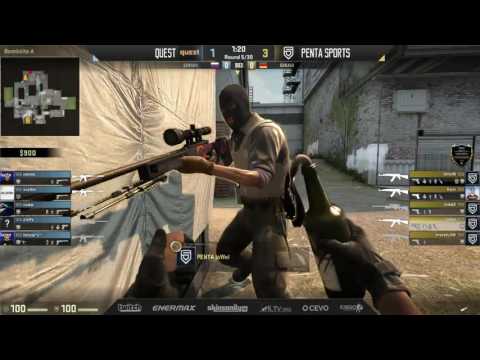 RGN EU Pro Series Closed Qualifier Group B LB Decider - Penta Sports vs Quest (BO3) Map 1 Cache