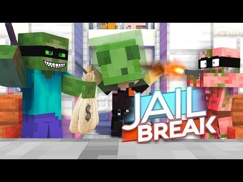 Monster School : JailBreak (Robbery) - Minecraft Animation