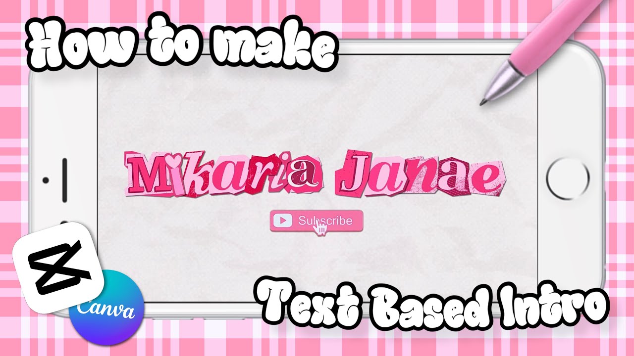 HOW TO MAKE A TEXT BASED INTRO USING CAPCUT AND CANVA ON A PHONE! ( Scrapbook letter Intro ) 