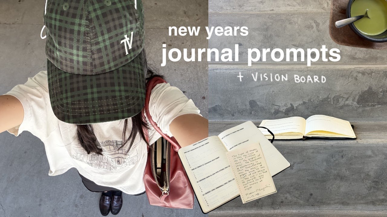 JOURNAL WITH ME | New year journal prompts, vision board and affirmations to start 2025 right 📝🕯️