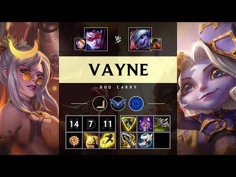 Vayne ADC vs Tristana: Killing spree - EUW Diamond Patch 14.24