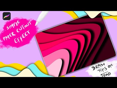 Simple paper cutout effect on procreate | procreate tutorials for beginners@Myboringtimes