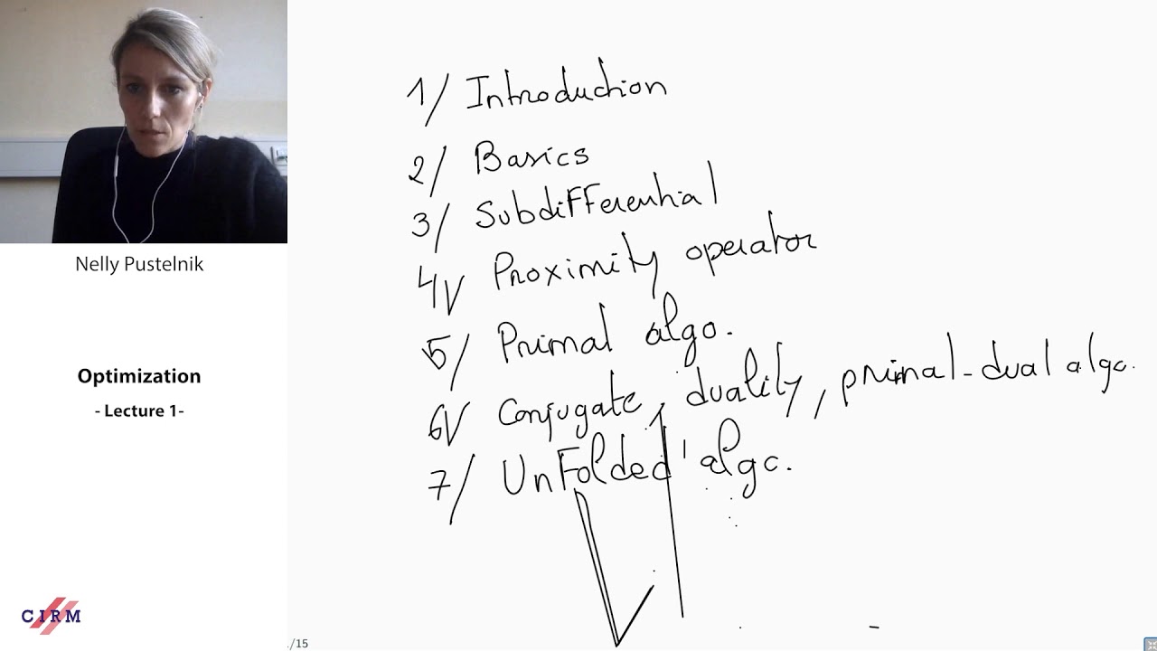 Nelly Pustelnik: Optimization -lecture 1