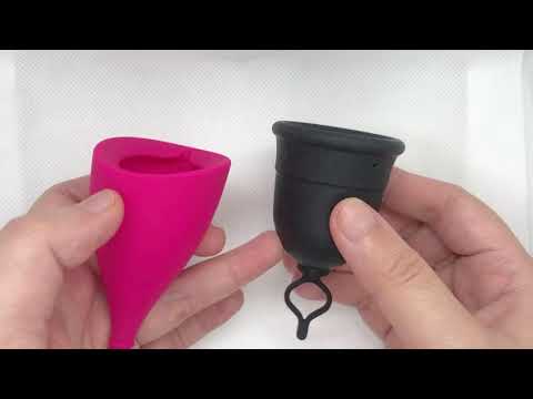 Menstrual cup squish test: Lily Cup Classic B vs Flex Cup Full Fit