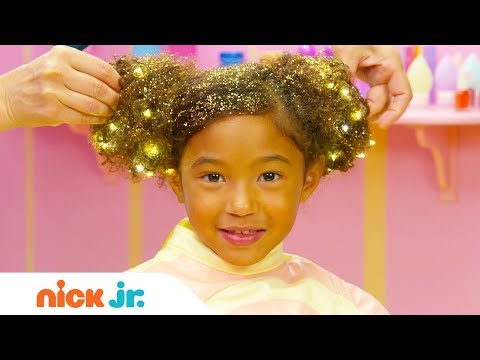 How to Create a Hair Buns w/ Sparkles Tutorial ✨| Sunny Day’s Style Files | Nick Jr.