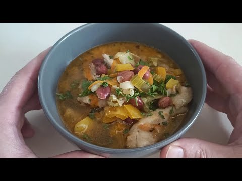 HÜHNERSUPPE mit BOHNEN, ein Suppenrezept, das mir in der Dominikanischen Republik gezeigt wurde!