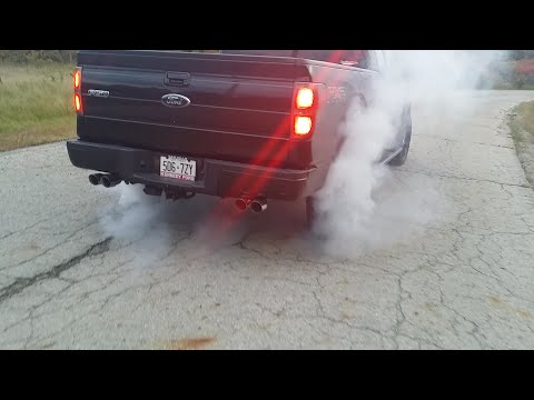 F150 FX2 Magnaflow dual exhaust install and burnout