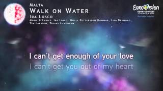 Ira Losco - Walk on Water (Malta) - [Karaoke version]