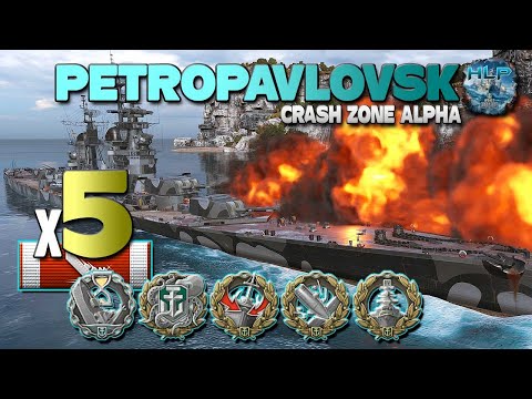 Cruiser Petropavlovsk on map Crash Zone Alpha - World of Warships
