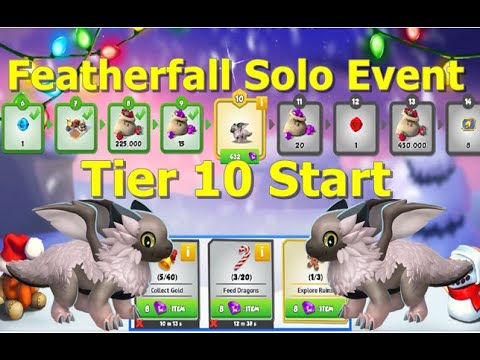 Featherfall Solo Event=Dragon Mania Legends | Asteroid Dragon Tier 10 start |  DML