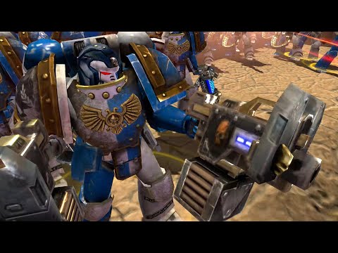 New Primaris Units & Grav Tanks vs Chaos Space Marines - Astartes Mod - WH 40K DOW 2 Retribution