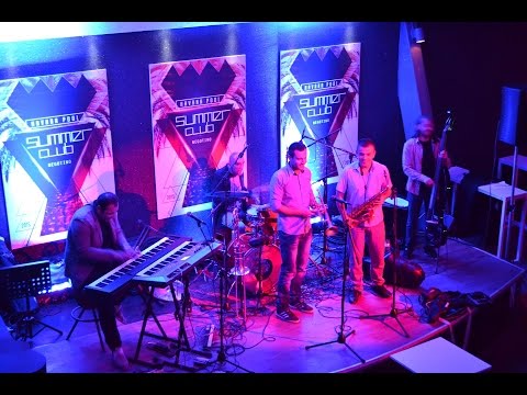 Modern jazz quartet on concert "Jazz 1440" Havana pool - Negotino, Macedonia