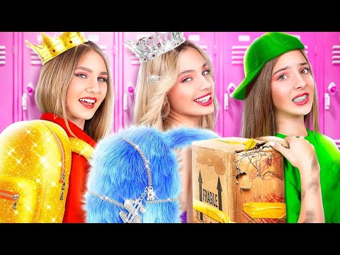 Rich vs Poor vs Giga Rich | Types of Girls & Expensive vs Cheap Hacks in College