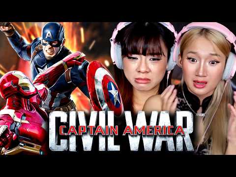Asian Girls React | Captain America: Civil War | First Time Watch