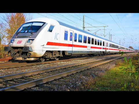 Züge in hohem Tempo Bahnhof Bassum - Shots of fast trains Station Bassum near Bremen