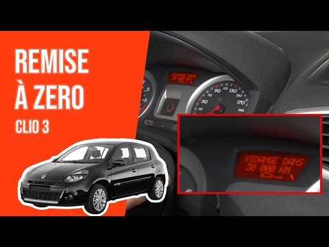 Comment remettre à zéro / Témoin de Maintenance / Révision / Vidange  Renault Clio 3 ?