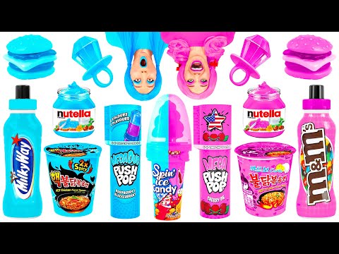 Pink Food vs Blue Food Color Challenge | Funny Food Challenges by TeamTeen