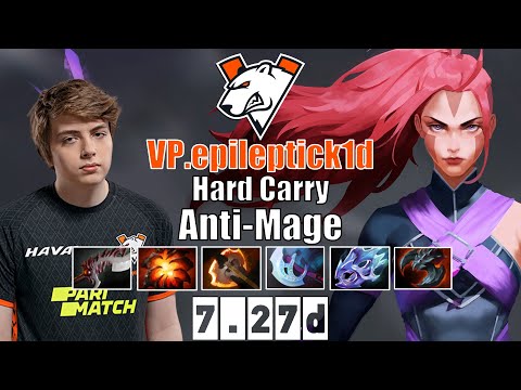 Anti-Mage | VP.epileptick1d | Hard Carry Anti-Mage | 7.27d Gameplay Highlights