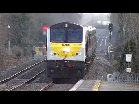 NIR 201 Class Loco + Mark 4 Intercity Train - Monasterevin, Kildare