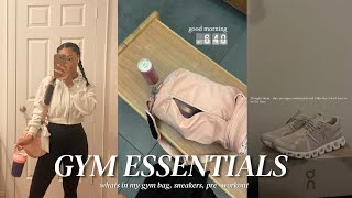 WHAT'S IN MY GYM BAG | + Gym Essentials for beginners 💪🏽👟🧘🏽‍♀️🎧